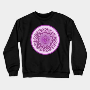 The Purple Haze of the Crown Chakra- Black Crewneck Sweatshirt